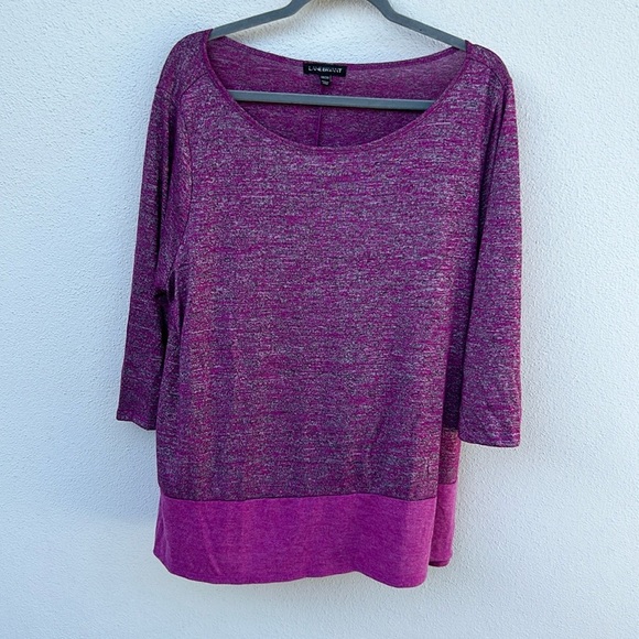 Lane Bryant Purple Tunic Sweater Shirt Plus Size 18 20 - Picture 1 of 5